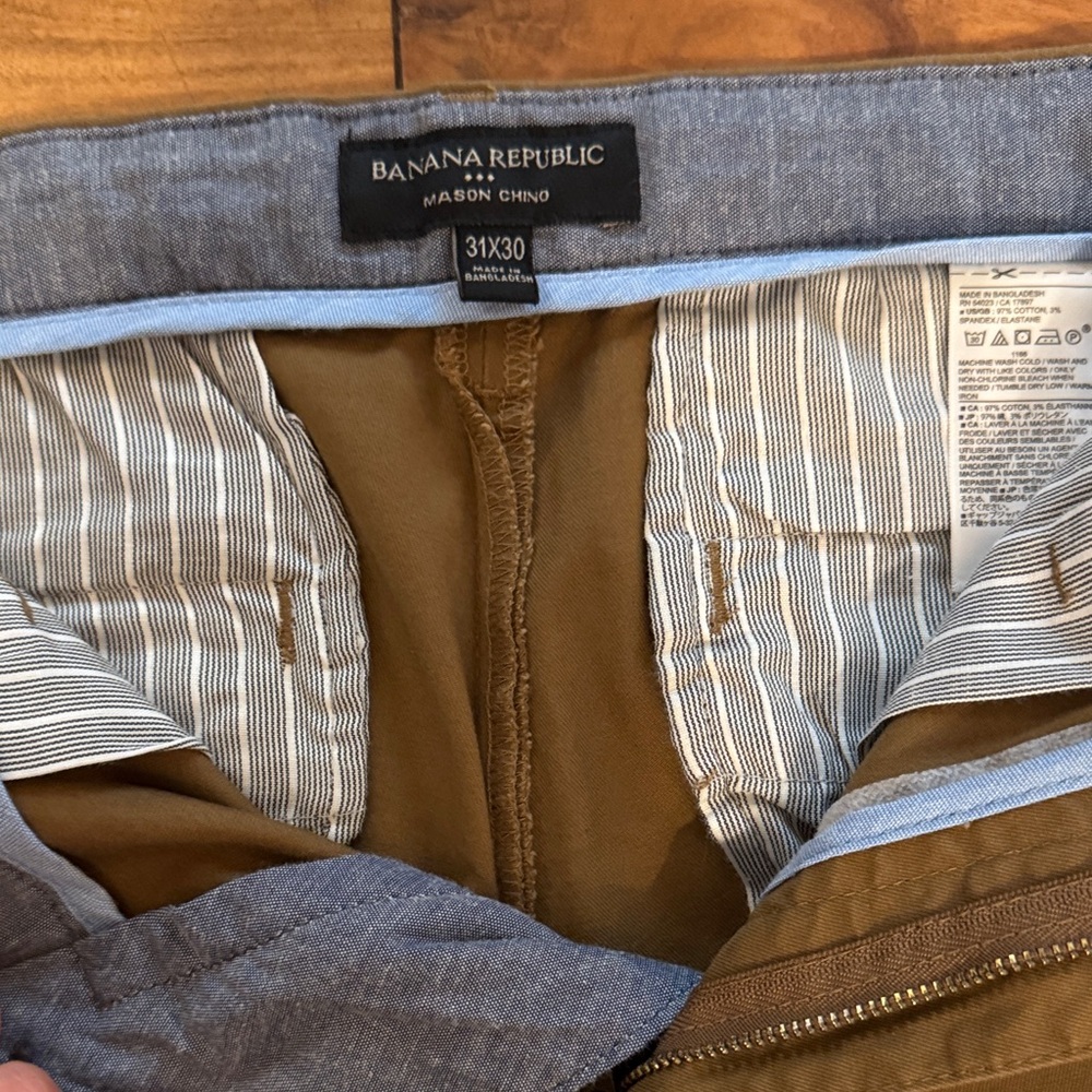 Men's Slim Chino Pants - Brown - Picture 2 of 2